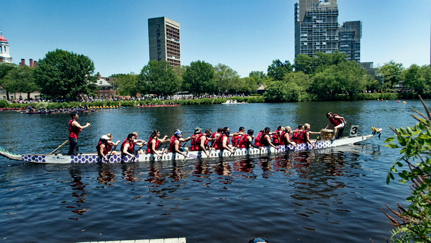 Dragon boat race on the Charles River