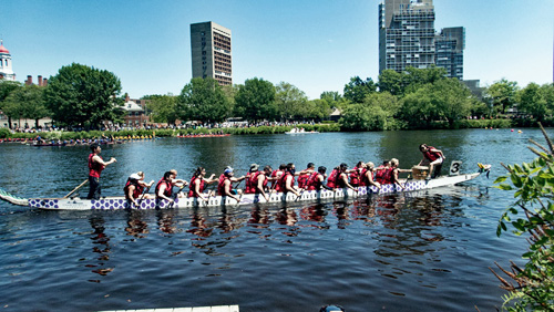 Dragon boat race on the Charles River