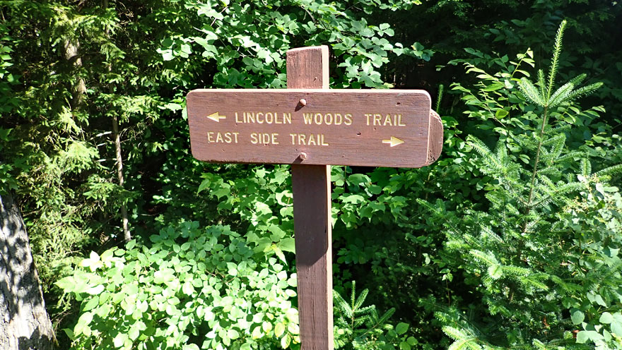 Lincoln Woods Trail sign