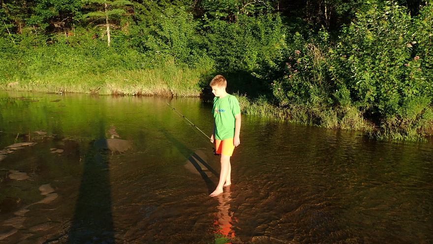 Fishing the Saco River in New Hampshire