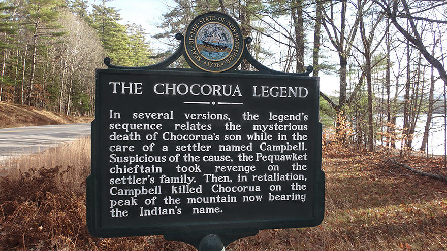 Chocorua Legend Sign